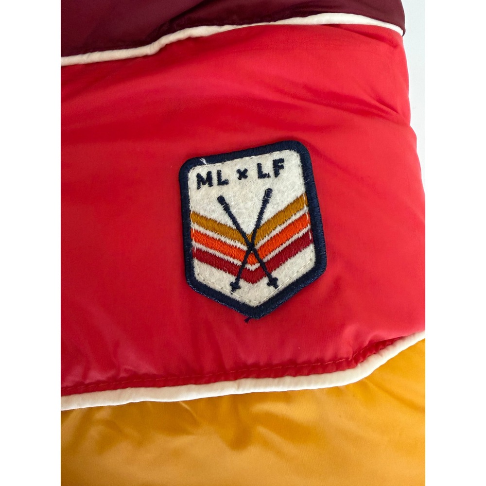 Marine Layer x Lost & Found Rainbow Après Down Puffer Jacket Small - Picture 9 of 9